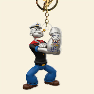 Military Keychain - Personalized 250th Anniversary Gift for Soldiers 02naqn070725