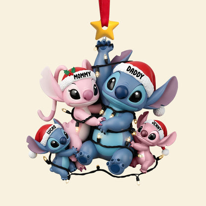 Fun Mischievous Alien Family Christmas Ornament Personalized Gifts For Family 01qhtn170925