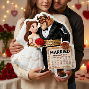 Married Couple Shaped Pillow - Personalized Anniversary Gifts For Couples 02NALU091225