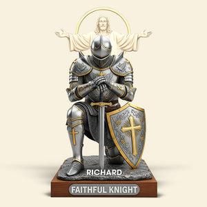 Christian Faithful Knight Acrylic Plaque – Personalized Christmas Gifts for Christian 04huqn290725