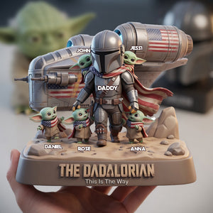 Space Warrior Dad Acrylic Plaque - Personalized Gifts For Dads 04NALU020526