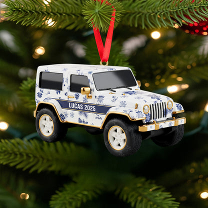 Personalized Gifts For Off-road Car Lovers Toile De Jouy Acrylic Ornament 02pgtn300925