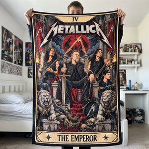 Metallica Rock Emperor Tarot Blanket - Personalized Gifts For Music Lovers 05hutn291026