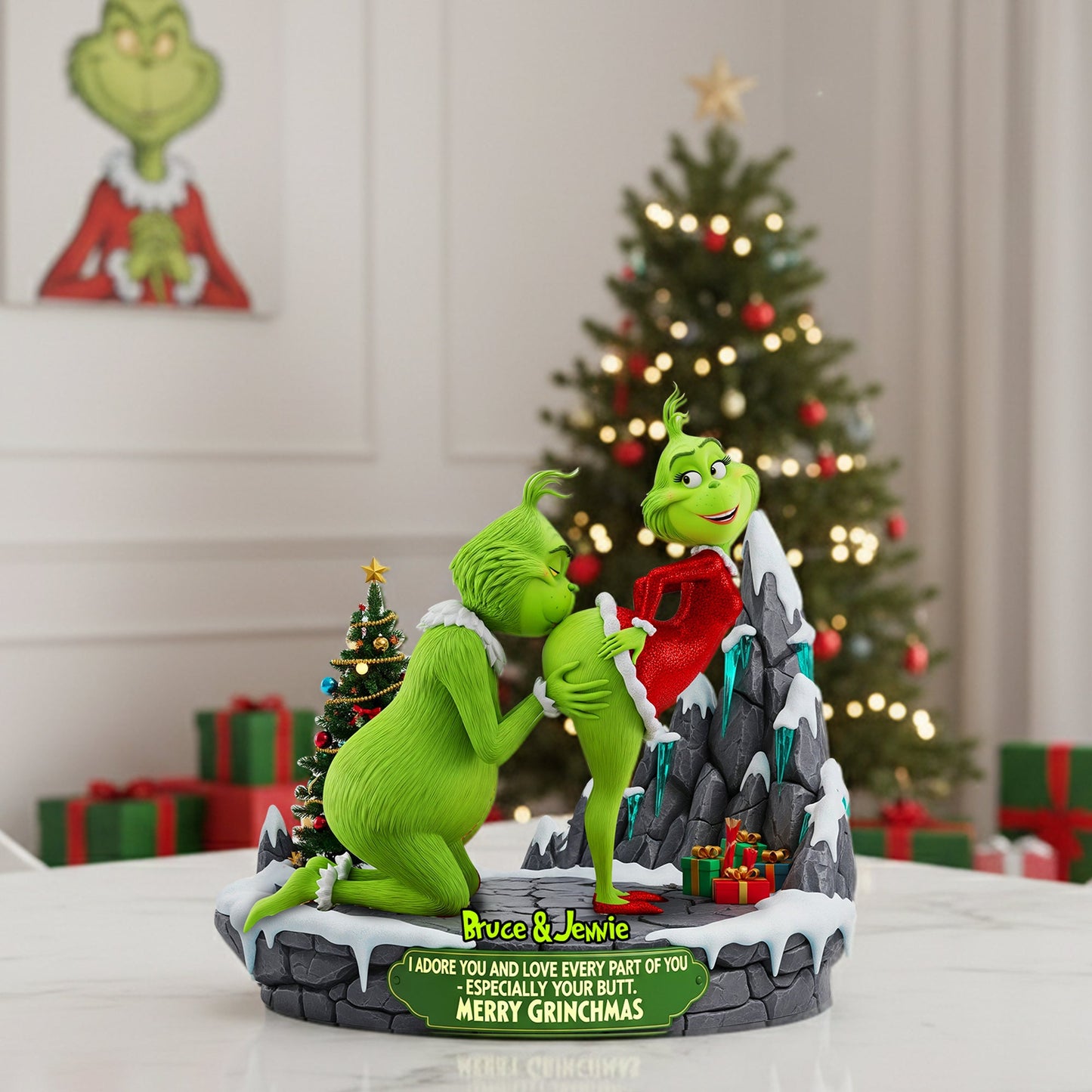 Funny Green Monsters Acrylic Plaque- Personalized Gifts for Couple 04ohlu110925