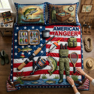 USA Fishing Quilt Bedding Set - Personalized Gifts For Fishing Lovers 05TYLU260326