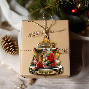 Playful Touchy Couple Ornament - Personalized Christmas Gift For Couples 04OHLU230925