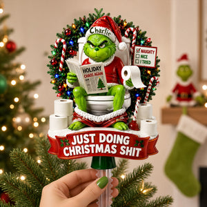 Christmas Monster Tree Topper - Personalized Gifts For Christmas Acrylic Tree Topper 06TYLU310826