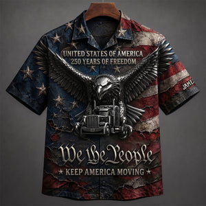 Badass Trucker Keep America Moving Hawaiian Shirt, Personalized Gifts For Trucker 03qhdt260626