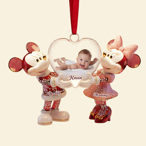 Parent Custom Photo Acrylic Christmas Ornament - Personalized Gifts For Family 03pata101125