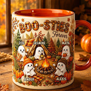 Boo-Sties Forever Fall Camping Coffee Mug - Personalized Gift For Besties 01TODT190826