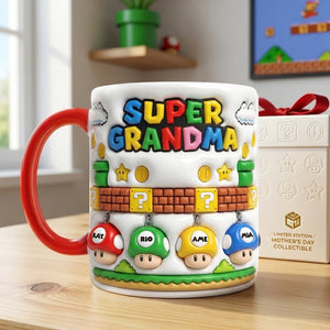 Retro Game Mom And Kids Coffee Accent Mug - Personalized Gifts For Mother's Day Coffee Mug 03NALU020426