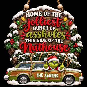 Home Of The Jolliest Acrylic Sign - Personalized Christmas Gifts For Family 08nadt161026