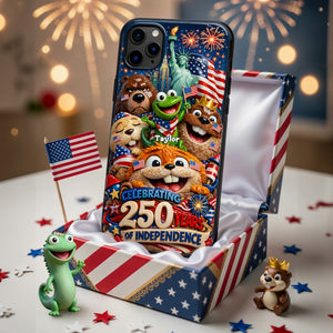 USA 250th Anniversary Cute Character Squad Phone Case - Personalized Gifts 07tylu160326