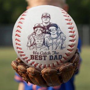 Catch The Best Dad Baseball Ball Custom Photo Gifts For Baseball Dad 05qhlu090526
