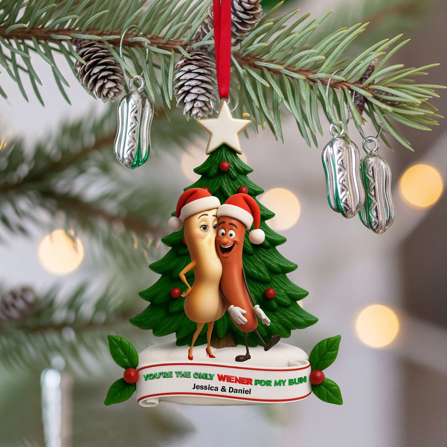 Cute Food Duo Ornament - Personalized Christmas Gifts For Couple 03OHLU040925