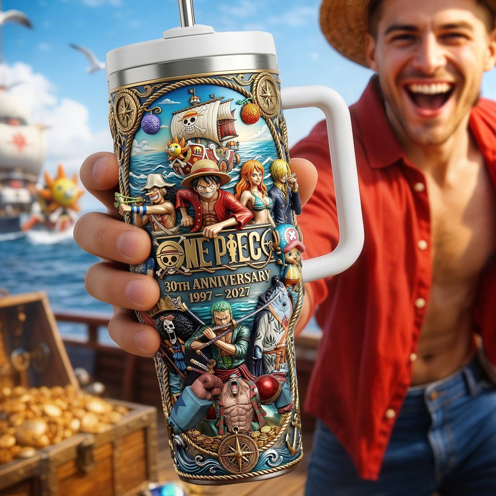 30th Anniversary Anime Tumbler - Personalized Gifts For Anime Lovers 01nalu140326