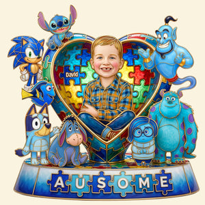 Ausome Gang Acrylic Plaque - Custom Photo Gifts For Autism Kids 03qhtn020426