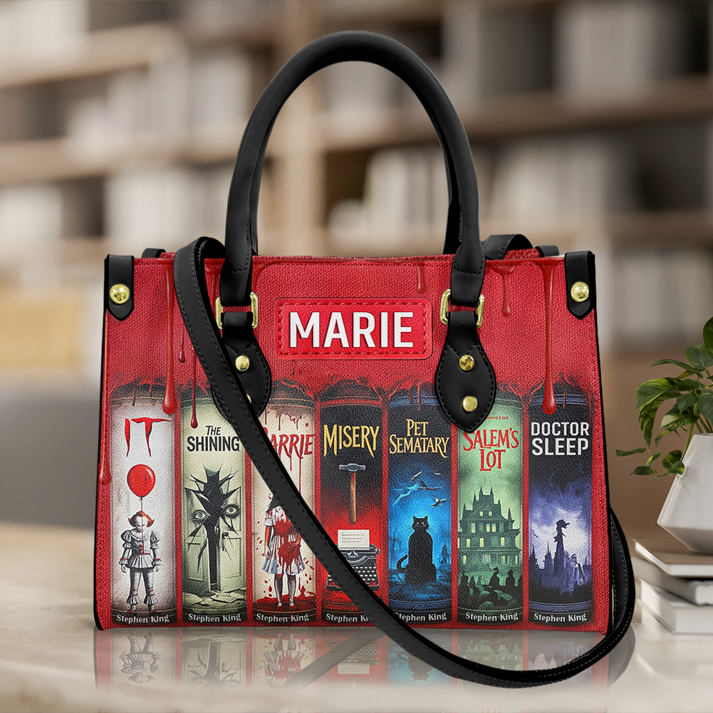 Creepy Stories Leather Bag - Personalized Halloween Gifts For Fans 04NALU130825