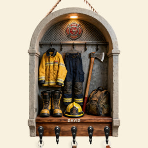 Firefighter Gear Acrylic Key Hanger – Personalized Gifts For Firefighter 03toqn161225