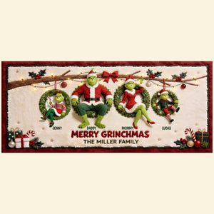 Christmas Monster Family Runner Rug - Personalized Gifts For Family Runner Rug 02TOTN050926