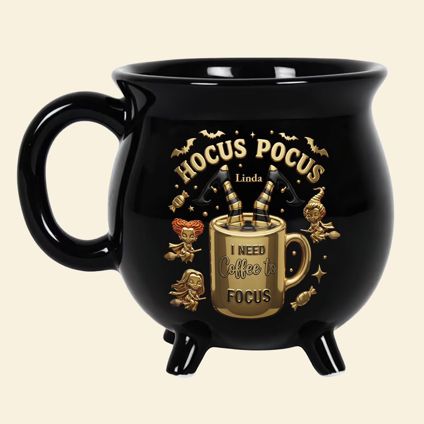 Spooky Sips Cauldron Mug - Personalized Gifts For Fantasy Lovers 04TGDT180825