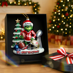 Merry Touchdown Christmas Ornament Personalized Gifts For Fans 01QNQN081025