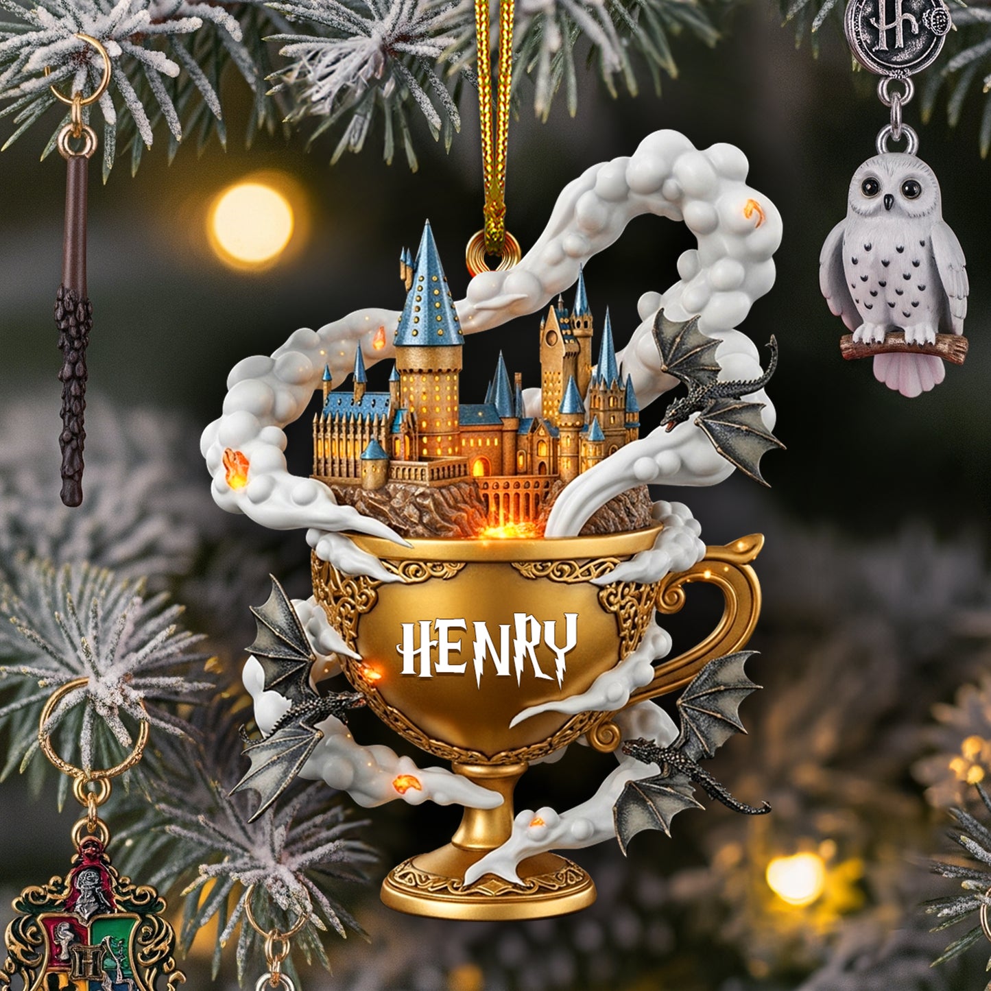 Enchanted Kingdom Acrylic Ornament - Personalized Christmas Gift For Fantasy Lovers 02TOLU270825