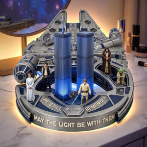 Sci Fi Space Memorial Statue Acrylic Light Box - Personalized Gifts 03haqn270726
