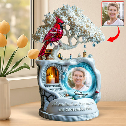 Cardinal From Heaven Acrylic Plaque, Custom Photo Memorial Keepsake For Loved One 01qhqn190925-Homacus