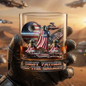 Legendary Cosmic Dad Round Glass - Personalized Gifts For Dads 04OHLU070526