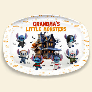 Horror Monsters Personalized Halloween Gifts For Mom/Grandma Plate 02pgtn110825