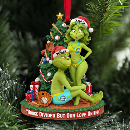 Baseball Couple Ornament - Personalized Gifts For Funny Couple Christmas Ornament 02HULU081025