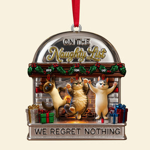 Naughty List Ornament Custom Photo Gifts For Cat Lovers 01TGTN270825