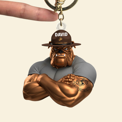 Holiday Heroes Keychain – Personalized Christmas Gifts For Proud Veterans 02natn180625