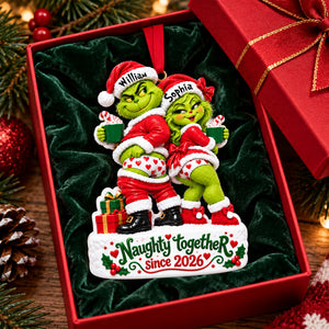 Furry Naughty Couple Ornament - Personalized Christmas Gifts For Couples 04tolu191026
