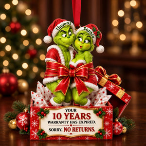 Couple Wrapped In A Bow Ornament - Personalized Christmas Gift For Couples 07NALU160926