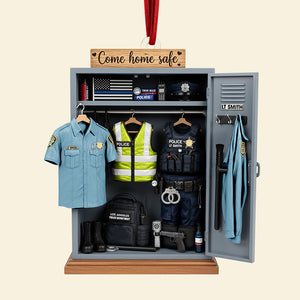 Police Locker Acrylic Ornament - Personalized Christmas Gifts For Officers 06qhqn040925