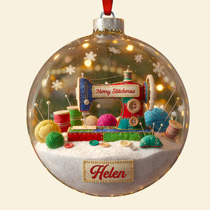 Merry Sewing Christmas Ornament Personalized Gifts for Sewing Lovers 01KIDT300925