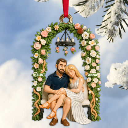 Love Story Custom Photo Ornament - Personalized Christmas Gifts For Couples 04OHLU290825