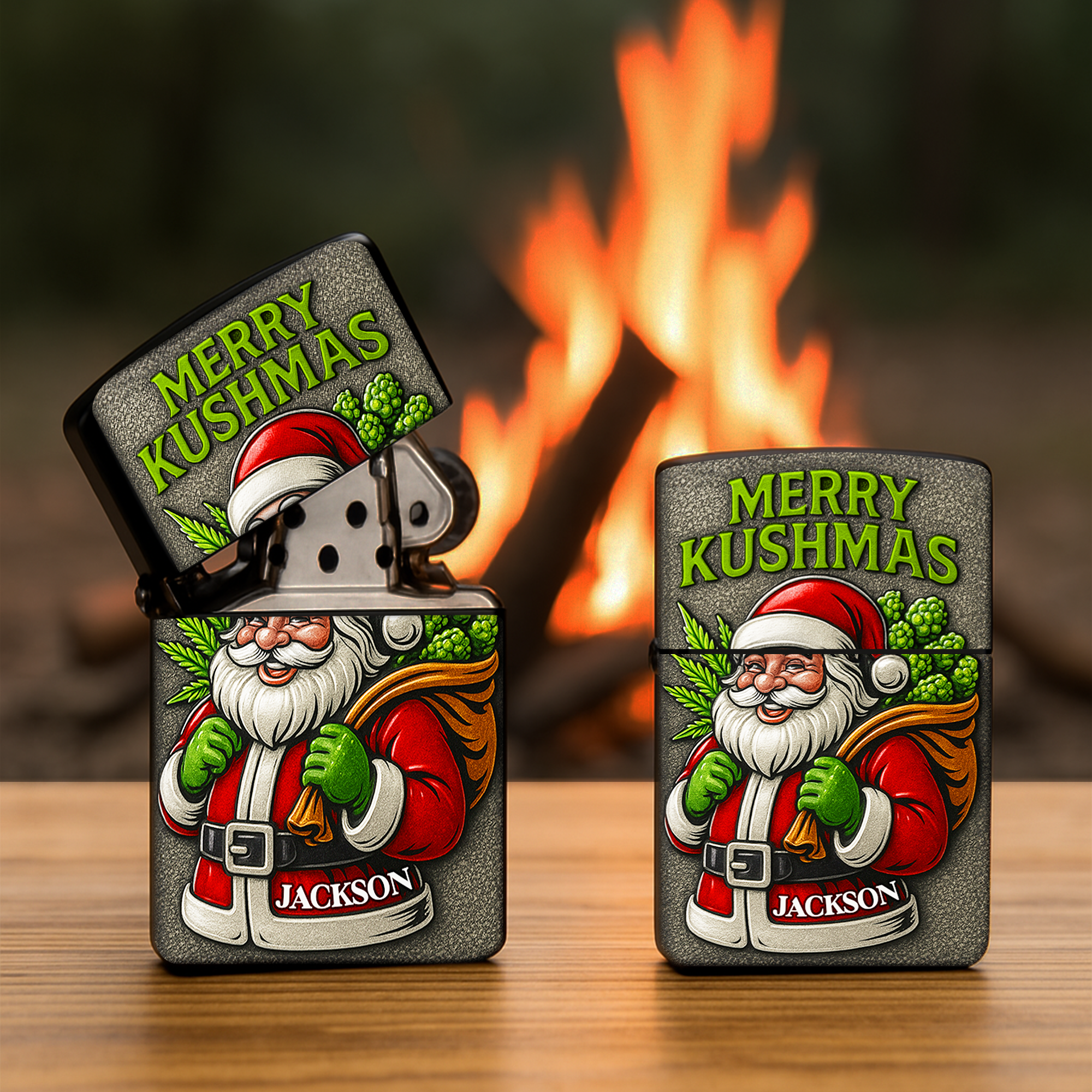 Santa’s Chill Time Lighter - Personalized Christmas Gift For Stoners 02TOLU120825