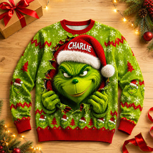 Mischievous Santa Hat Shirt Personalized Christmas Gifts 05OHDT170826