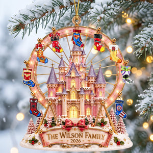 Christmas Castle Family Ornament - Personalized Gift For Family 03naqn200826