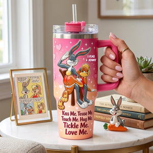 Love Me Colorful 40oz Tumbler With Handle - Personalized Gifts For Couples 01hutn060826