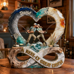 Fishing Couple Great Catch Acrylic Plaque - Personalized Gift For Fishing Couple 03QHLU160126