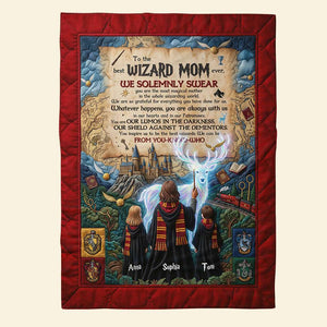 Fantasy World Mom And Kids Blanket  - Personalized Gifts For Mother's Day Blanket 01HUDT130426