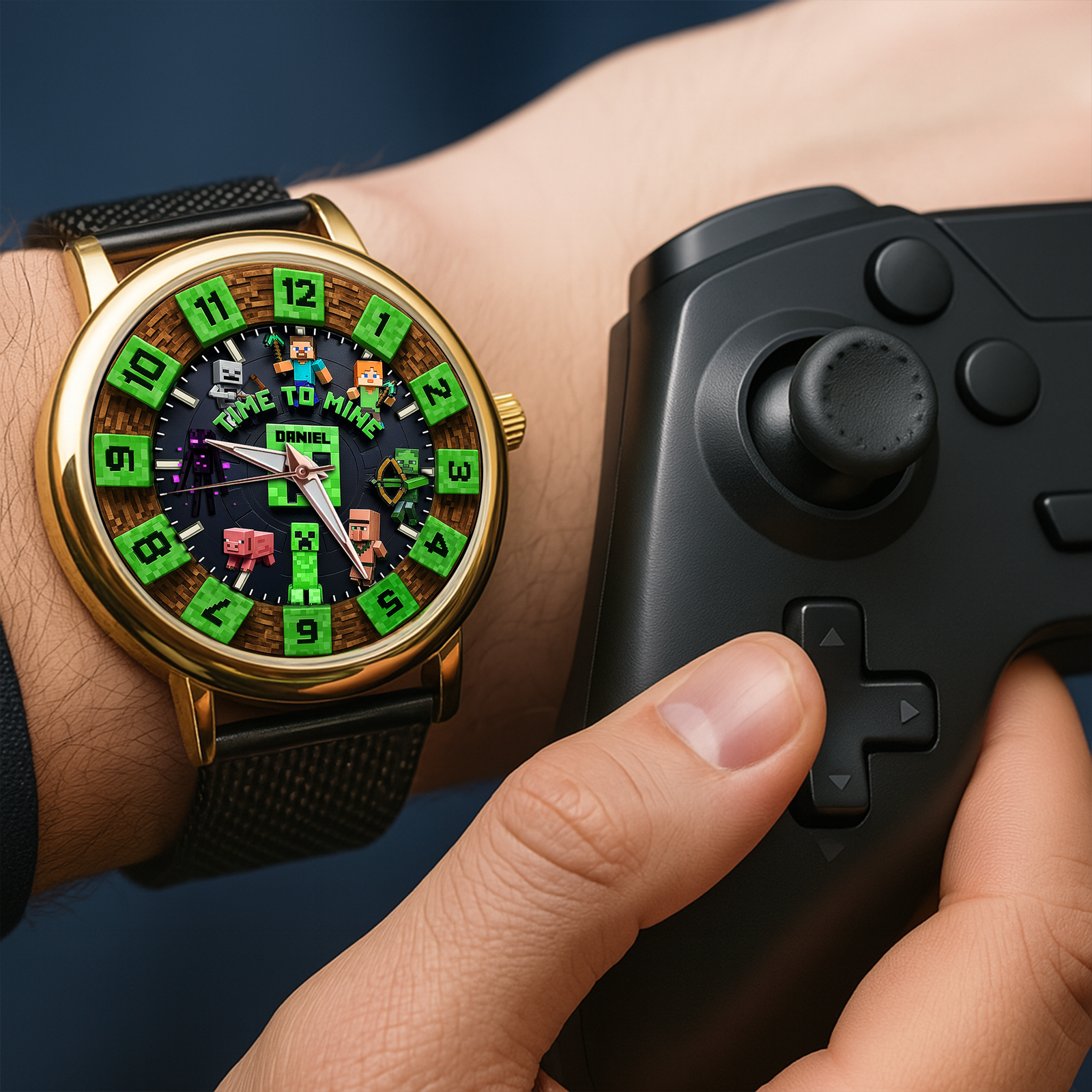 Fun Sandbox Game Mesh Straps Watch - Personalized Christmas Gifts For Game Lovers 05QHLU280725