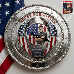 Veteran In Heaven Wall Clock - Personalized Keepsake To Remember Lost Veteran 04QHDT200126