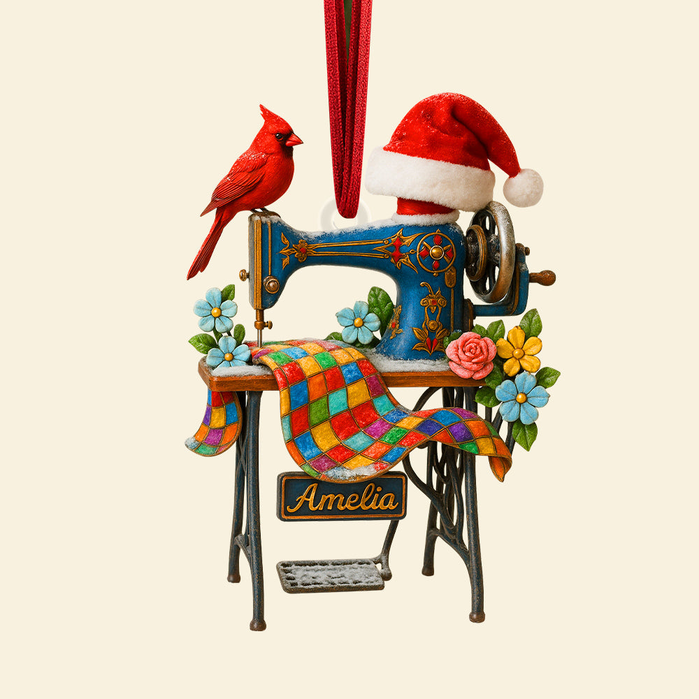Sewing Machine Personalized Heaven Gifts For Seamstress Christmas Ornament 04ohtn030925