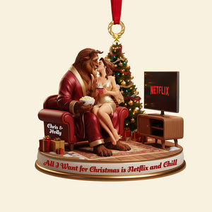 Naughty Couple Custom Shape Acrylic Ornament, Personalized Gifts For Christmas 02pgta231025