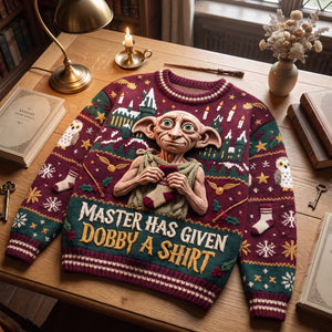 Festive Mascot Knitted Ugly Sweater - Personalized Gifts For Christmas 03NAQN140826
